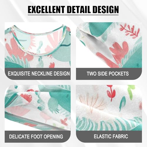 Pajama Sets Short Sleeve Axolotl Creatures with Plants Soft Cotton Summer Sleepwear 2 Piece PJS Size 5-14T3