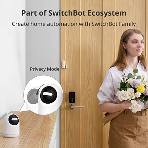 SwitchBot Bewakingscamera, 1080P WiFi camera met 360°/115° gezichtsvelddekking, bewegingsdetectie, bewegingsdetectie, 2… - Image 8