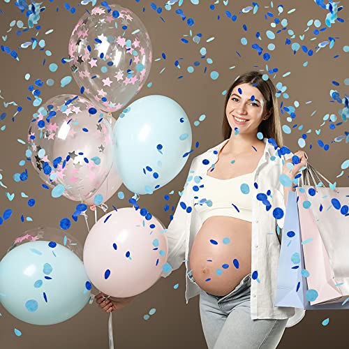 Image of Confetti Poppers Cannons for Wedding Birthday Graduation Baby Shower Anniversary Christmas New Year's Kids Fun Party Supplies Decorations and Favors (Blue)