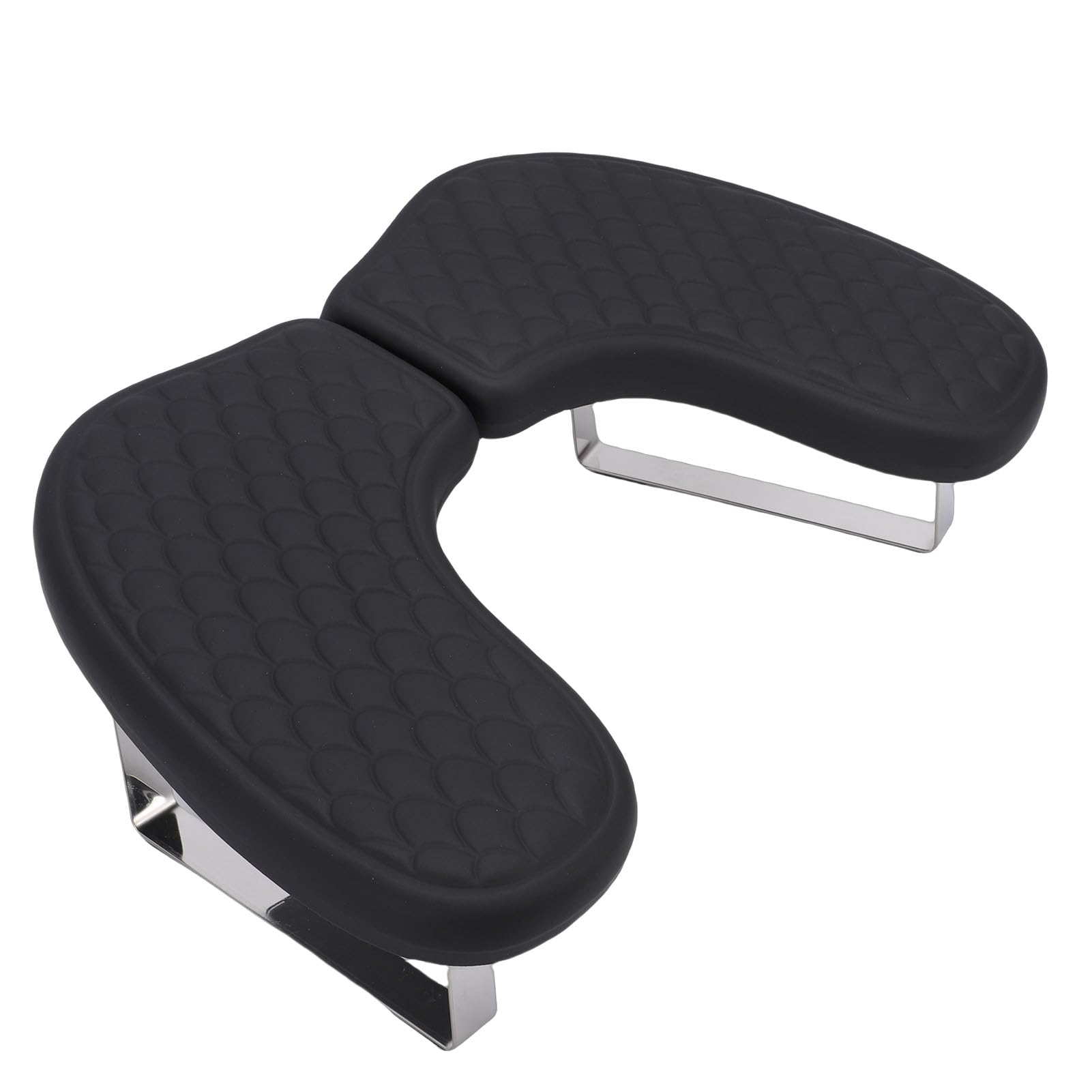 Asixxsix Podłokietnik Nail Tech, Ergonomiczna Poduszka Podłokietnika do Manicure w Kształcie Litery U, Poduszka Pod rękę z Odpinanym Uchwytem na Telefon do Salonu Domowego DIY (BLACK)