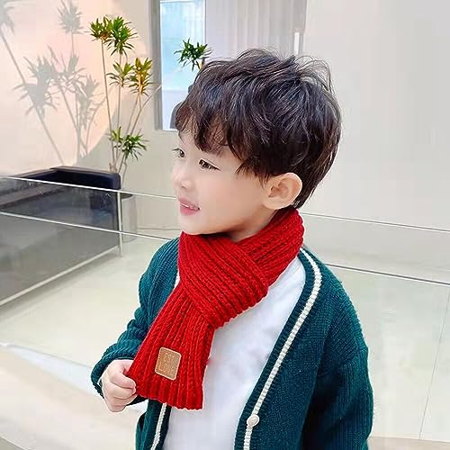 6 Pack Kids Scarf for Boys Girls, Soft Warm Knit Neck Warmer Winter Scarf Knitted Wrap for Outdoor Travel Walking Skiing4