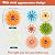 Zhehao 6 Pcs Metal Flower Wall Art Decor 8 Inch Sunflower Wall Decorations Hanging Outdoor Metal Wall Art Multicolored Handmade Metal Flowers Outdoor Decor (Elegant Color)