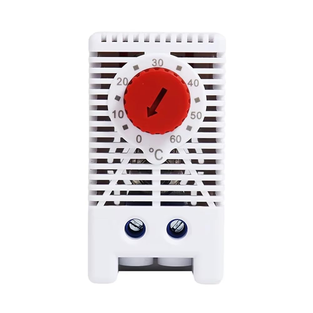 UDSKNV[KSL DIN Rail Cabinet Temperature Controller 0-60℃ 250VAC 10A Bimetallic Thermostat Mechanical Temperature
