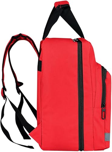 Miniatura 3 de Bolsa de emergencia roja Mochila de primeros auxilios vacía Tratamiento de primeros auxilios médicos Primeros auxilios Bolsas de trauma para acampar