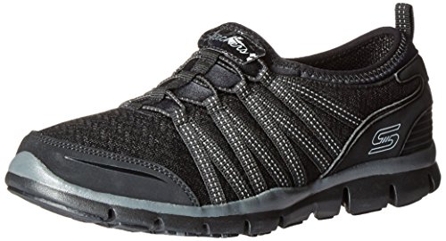 Skechers Women's Gratis-Enticing Fashion Sneaker,Black/Charcoal,8 M US