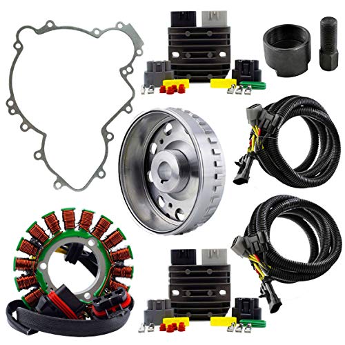 Rmstator Replacement For Heavy Duty Dual Output Stator + Voltage Regulator Rectifier + Flywheel + Gasket Polaris Rzr/Ranger 900 1000 Xp Turbo General 1000 2013-2018 4017285 4012941 4013970 4015340 #TOP9