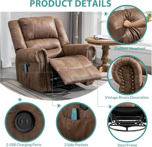 Sillón Plegable Marrón Tela Suede miniatura 5