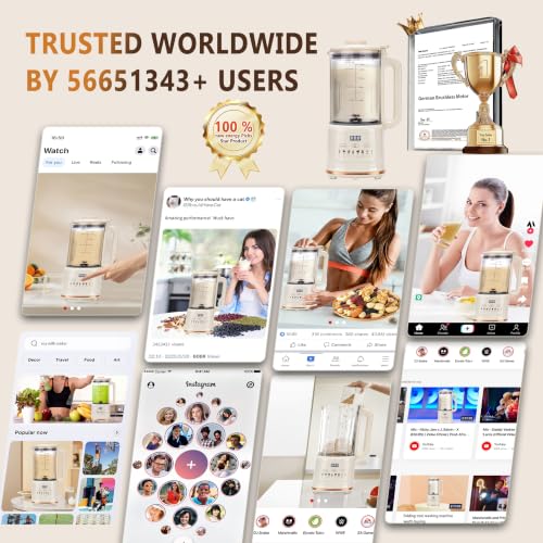 Image of 5.0 New Upgraded Nut Milk Maker Machine 10 in 1 nut Milk Maker【NO.1German High-Efficiency Brushless Motor】【TC4 titanium blade】Homemade Almond, Soy, Oats juice, fresh juice Delay Start, Keep Warm
