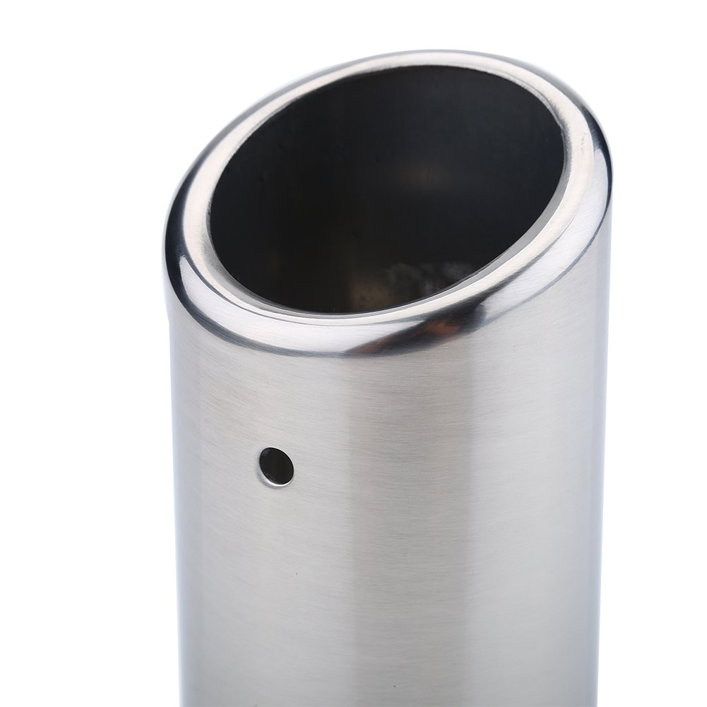 Qiilu acero inoxidable Tubo de escape, 1 Par de Tubos de cola de escape del coche Consejos silenciador