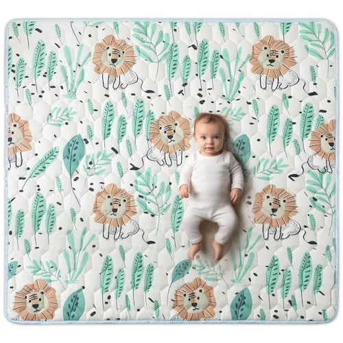 Image of Babihiior Play Mat, Baby Play Mat, 71'' x 79'' Play Mat for Playpen, Play Mat for Babies 0-6 Months, Non-Slip One-Piece Crawling Playpen Mat
