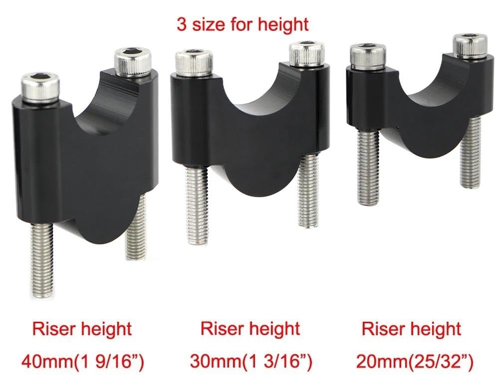 Per CB125F Per NC750X Per NC700X Per Grom Per MSX125 Moto 22 Mm 7/8 "Fat Bar Riser Manubrio Rialzo Riser Manubri(Black Riser 20mm)