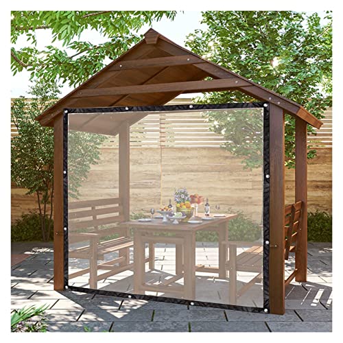 ZHZHXR Lona con Ojales Transparente Cortinas Divisorias para Exterior Lona Resistente A La Intemperie Cubra el Hogar del Jardín, Las Plantas, Personalizable (1.4x5m/4.59x16.4ft)