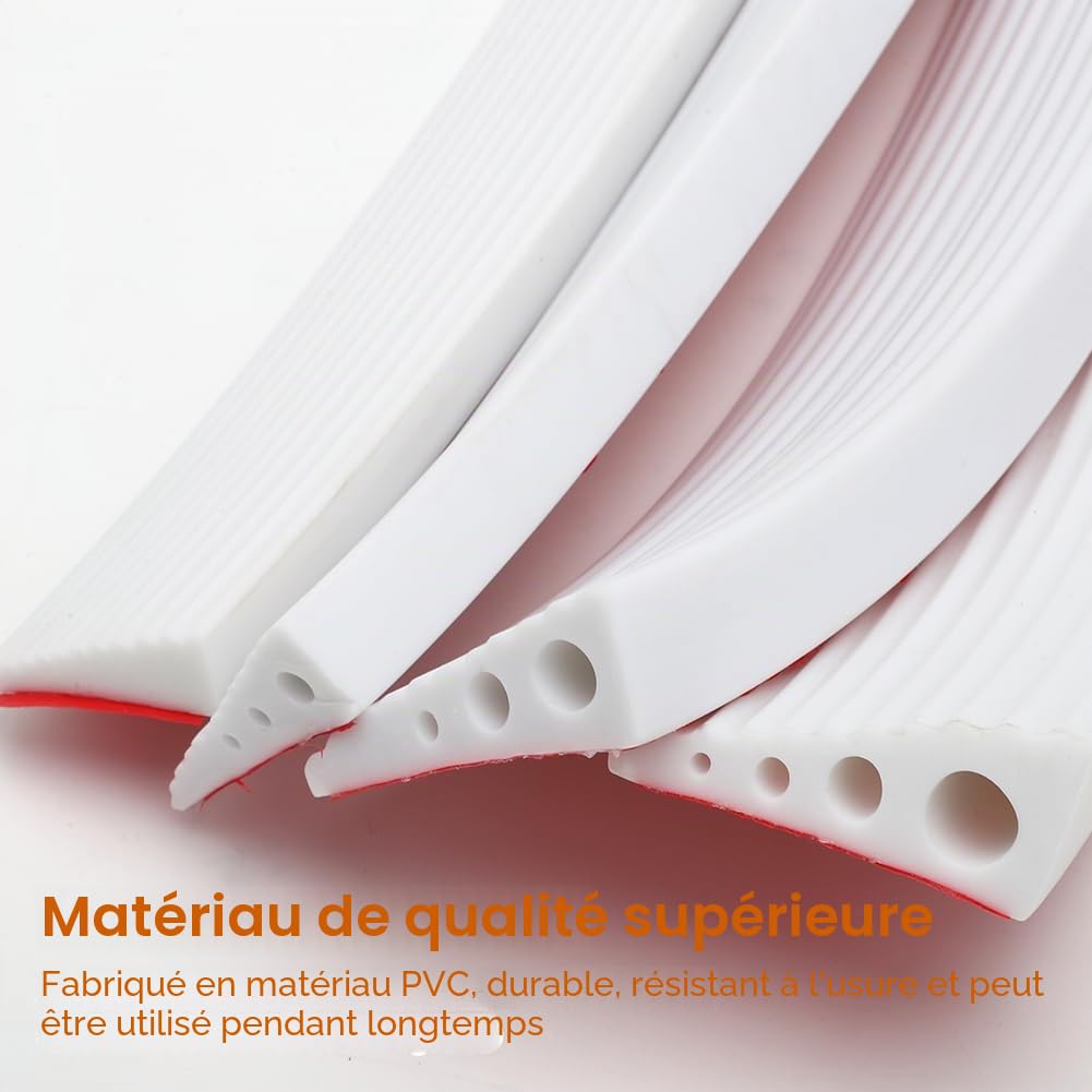 Barre de Seuil Adhesive 100x7x3 CM, Rampe de Seuil de Porte Rampe Fauteuil Roulant en PVC Autocollantes en Silicone pour Portes, Marches, Escaliers
