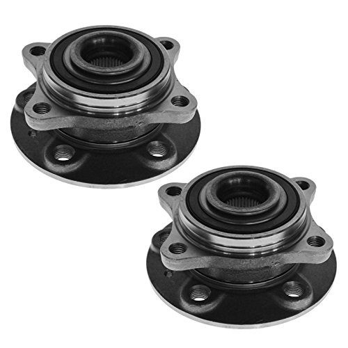 Image of TRQ 2 Piece Front Wheel Bearing & Hub Assembly Set Compatible with 2001-2009 Volvo S60 1999-2006 S80 2001-2007 V70 2003-2007 XC70