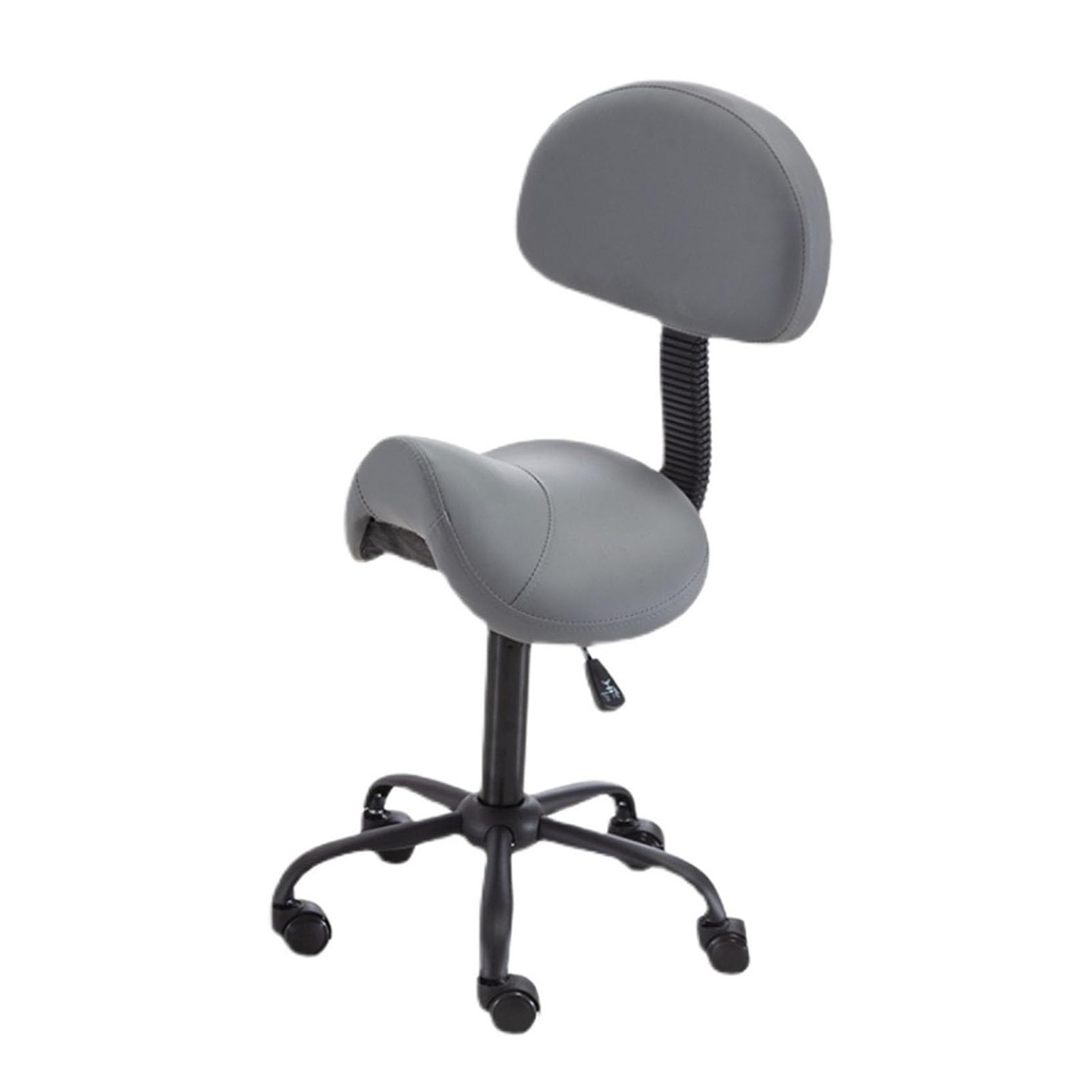 Tabouret de selle ergonomique réglable avec support dorsal pour bureau et salon