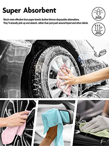Fantasticlean MC-SLJ1212404 Microfiber Cleaning Cloth Roll -40 Pack, Tear Away Microfiber Towels, 12 Inch X 12", Reusable, Washable, Scratch Free, Ultra Absorbent Dish Rags For Car thumb #5