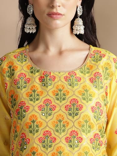 Image of arriva fab Women's Embroidery Kurta Set With Duppata