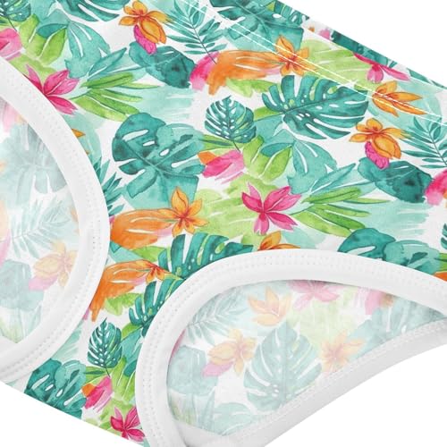 Girls Underwear Toddler 2t Cotton Girl Panties Cute Animal Undies Kids Briefs Tropical Leaves Green4