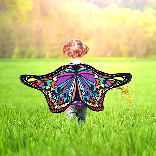 Disfraz infantil de mariposa 9 piezas con alas y máscara miniatura 5