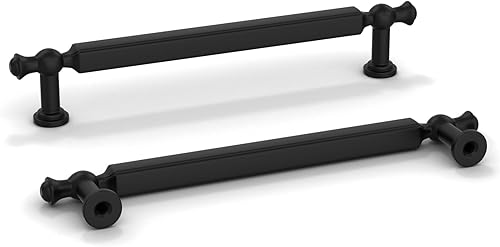 Miniatura 1 de goldenwarm Paquete de 10 manijas negras de gabinete de 5 pulgadas, tiradores de gabinete de color negro mate, manijas de gabinete de cocina, manijas