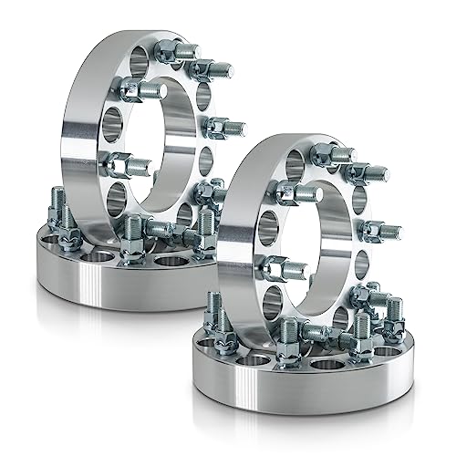 8x6.5 to 8x170 Wheel Adapters 1.5 Inch (38mm) 4pcs Conversion Adapters with 126mm Bore M14x1.5 Studs Fits 8x165.1 Hubs to Mount 8x170 Wheels Compatible with Chevy GMC 2500 3500 SUV Van