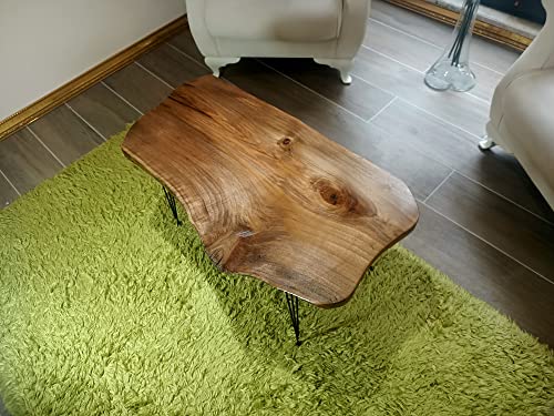 Skilled Hands Live Edge Coffee Table Walnut Tree Rustic Coffee Table Center Table Natural #TOP19