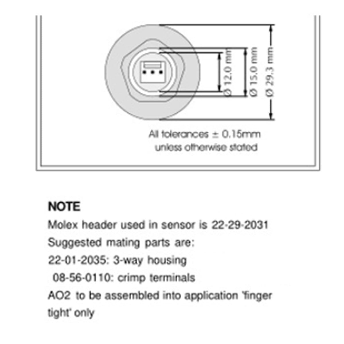 Sensor de Oxígeno AO-02 Detector de Gas Compatible con AO2 AA428-210 AO2PTB-18.10 2 Piezas