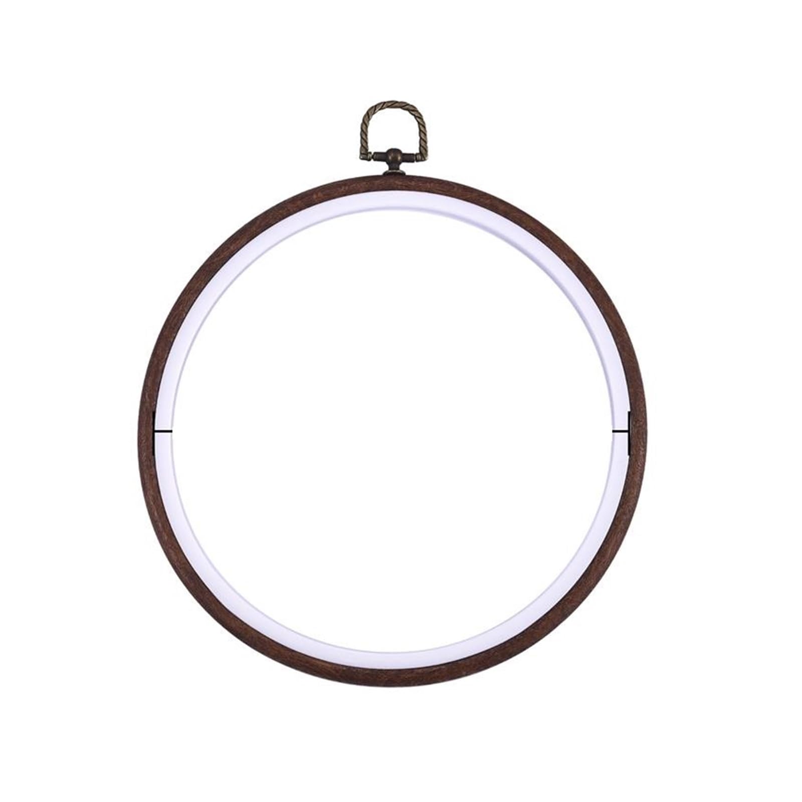 CQAHDSEVF Embroidery Hoop Circle, Mini Embroidery Hoop Set, Wood/Plastic Round/Oval Hoops for DIY Cross Stitch Needlecraft(19.5cm)