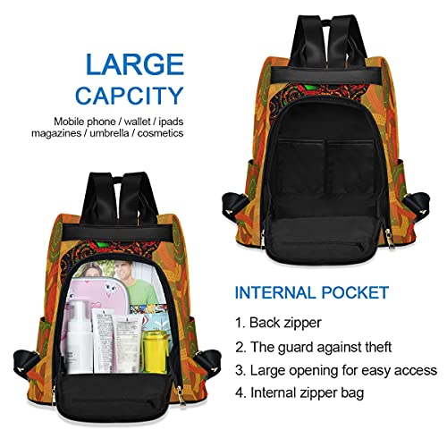 ALAZA Young Black Woman in Turban African Beauty Backpack for Daily Shopping Travel4