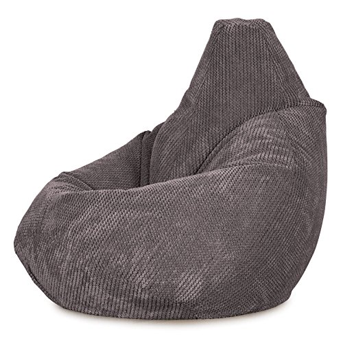 Lounge Pugu00ae, Silla De Juego Puf, Pompón - Carbón Gris