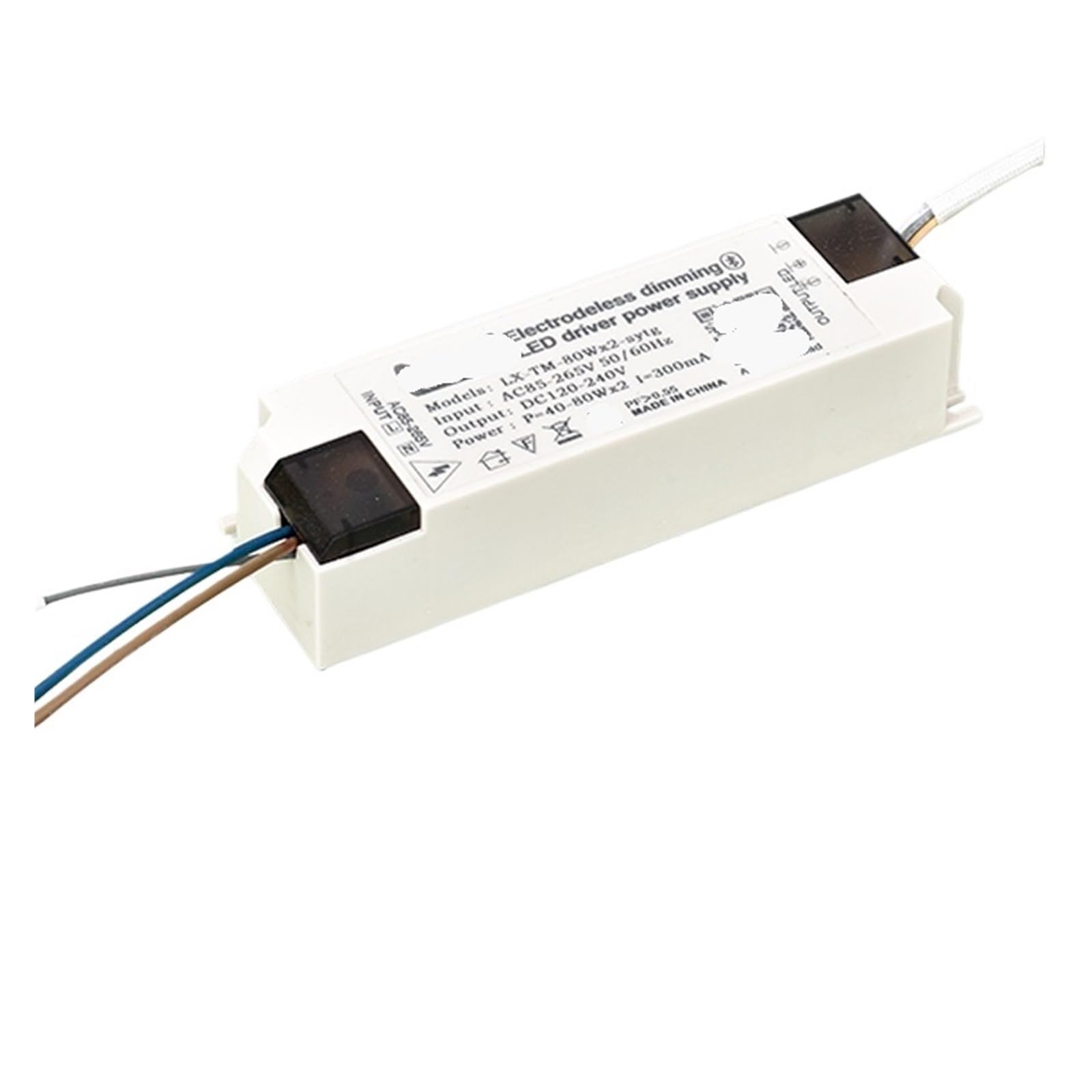 Alimentatore dimmer LED Intelligente Ballast con Memoria Dimmerazione a Tre Colori Ampia Tensione(40-80W*2 Without Remote Control)