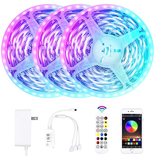 73.8ft Led Strip Lights Music Sync Color Changing 5050 RGB LED Light Strips Kit,App Control with Remote for Bedroom Home Kitchen TV(22.5m)