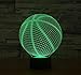 YANGHX 3D Illusion Lamp Sport Basketball Modern led Touch lamp Desk Light (Color: Multicolor)
