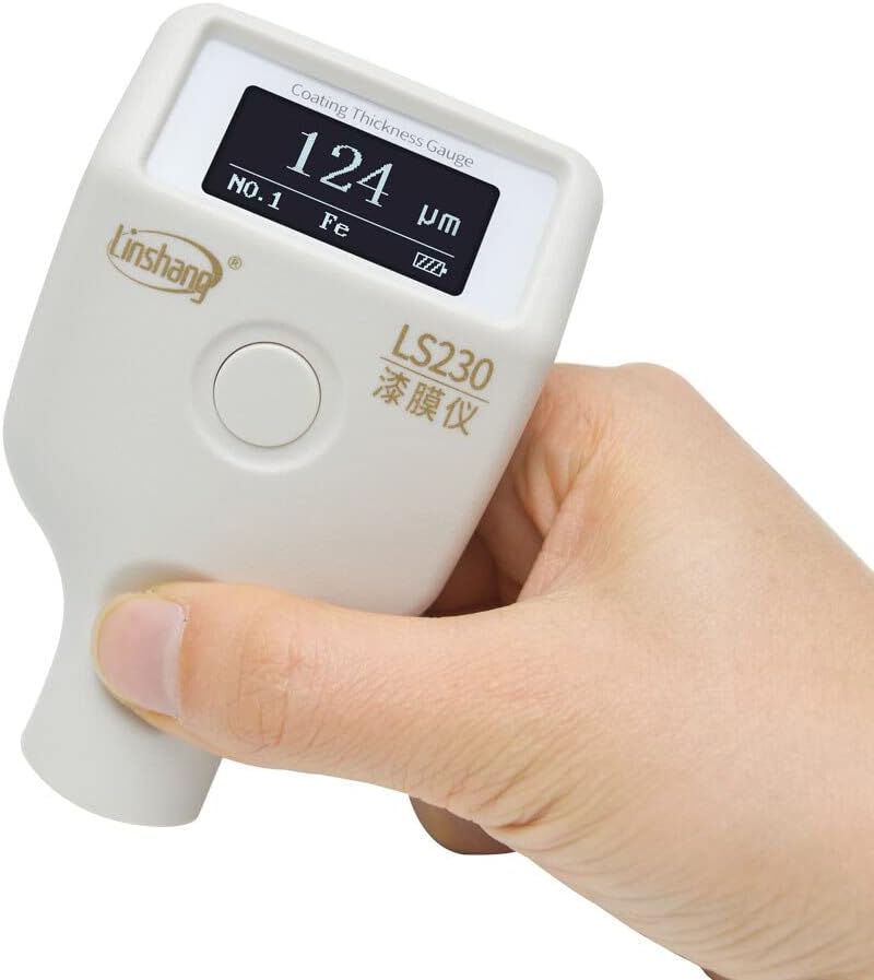 LS230 Automotive Paint Meter - Handheld Car Coating Thickness Gauge, -40°C OLED, 0-2000μm, Magnetic/Eddy Current, Portable Paint Inspector for Auto Body Shops