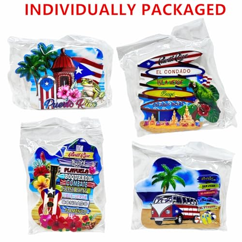 Set de 4 Imanes Decorativos de Resina Puerto Rico miniatura 6