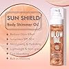 Sunscreen Body Glow Oil【SPF 50】【Lightweight】【Natural Ingredient】Broad Spectrum Shimmer Sunscreen For Face and Body, ROSE #3