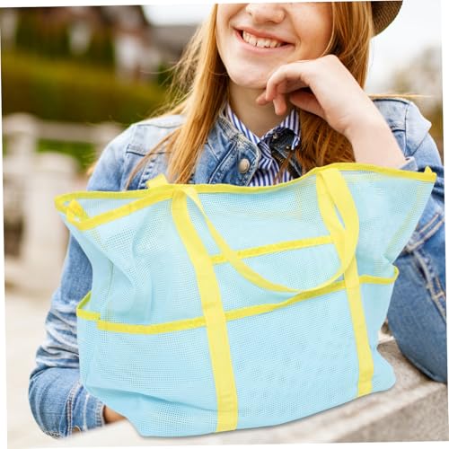 Portable Mesh Beach Bag Multi-Functional Travel Organizer for Swim Gear Lightweight Handheld Tote with Holes for Pool Beach and Shower Essentials2