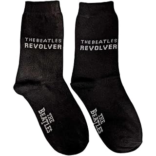 The Beatles Revolver Band Logo Officiel Unisex Nouveau Noir Chaussettes Uk Size Size One Size - Les Beatles, Paul McCartney, John Lennon, RIngo Starr, George Harrison
