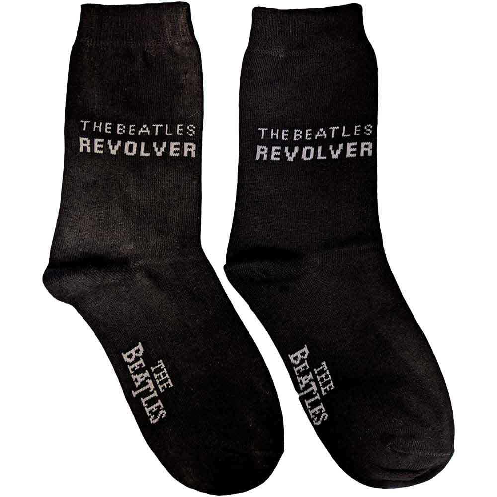 The Beatles Revolver Band Logo Officiel Unisex Nouveau Noir Chaussettes Uk Size Size One Size - Les Beatles, Paul McCartney, John Lennon, RIngo Starr, George Harrison The Beatles Revolver Band Logo Officiel Unisex Nouveau Noir Chaussettes Uk Size Size One Size