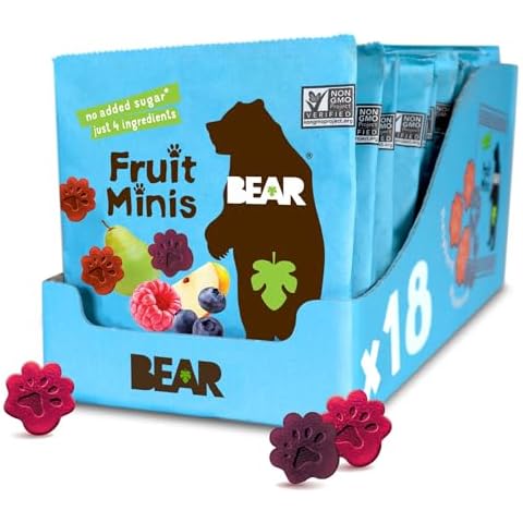 BEAR Real Fruit Snack Minis, Raspberry/Blueberry Cover