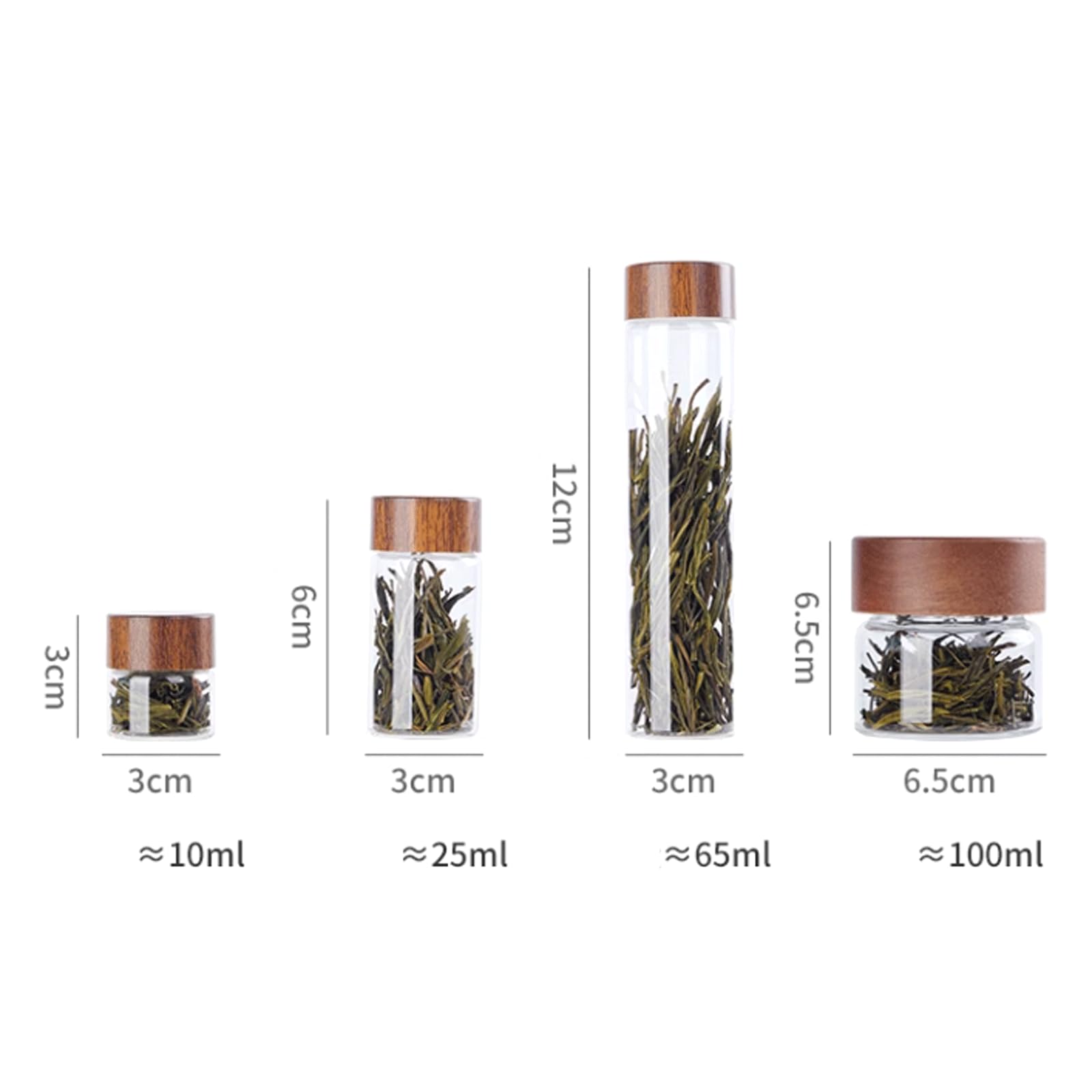 Tarro de almacenamiento, tarro de té, 5 piezas, lata de té, juegos de botes herméticos, juegos de botes de vidrio con tapa hermética, recipiente de almacenamiento de té, café y azúcar, tarros de almac