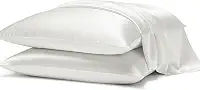 Kit 2 Fronhas Cetim Anti-frizz Seda Alto Brilho Par (White)