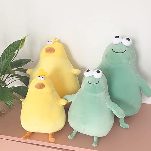 Miniatura 3 de Lindo peluche de pollo gordo de 12 pulgadas, almohada de felpa de pollo encogido gordito, juguete de peluche amarillo suave, divertido muñeco de