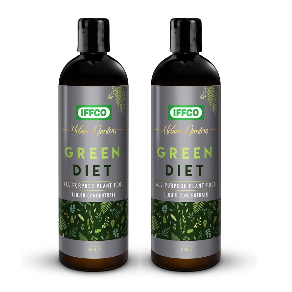 IFFCO URBAN GARDENSGreen Diet - 1 Litre - Organic Plant Food For Potted Indoor & Outdoor plants, Balanced Macro & Micro Nutrients, Water Soluble