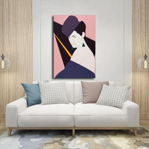 Impression sur toile Carol de Patrick Nagel - Décoration murale 30x45 cm