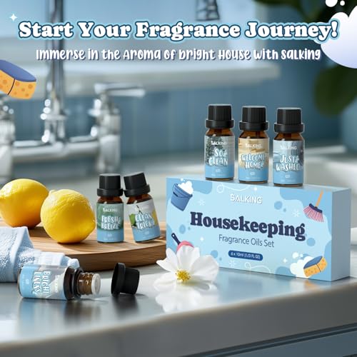 Image of SALKING Housekeeping Fragrance Oils, Premium Essential Oil Set for Diffuser