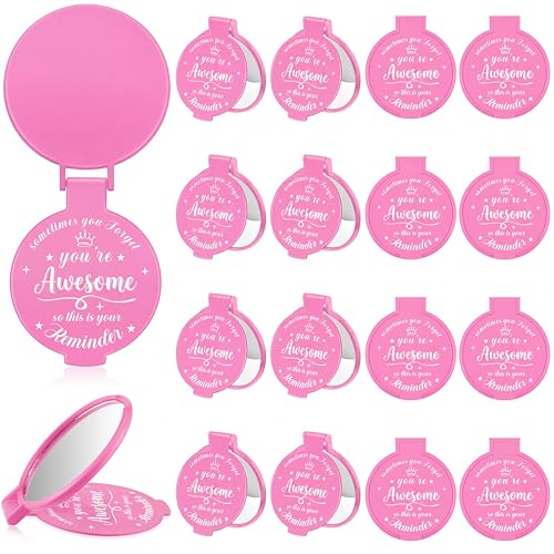 18 espejos compactos redondos de 2.76 pulgadas para mujer miniatura 1