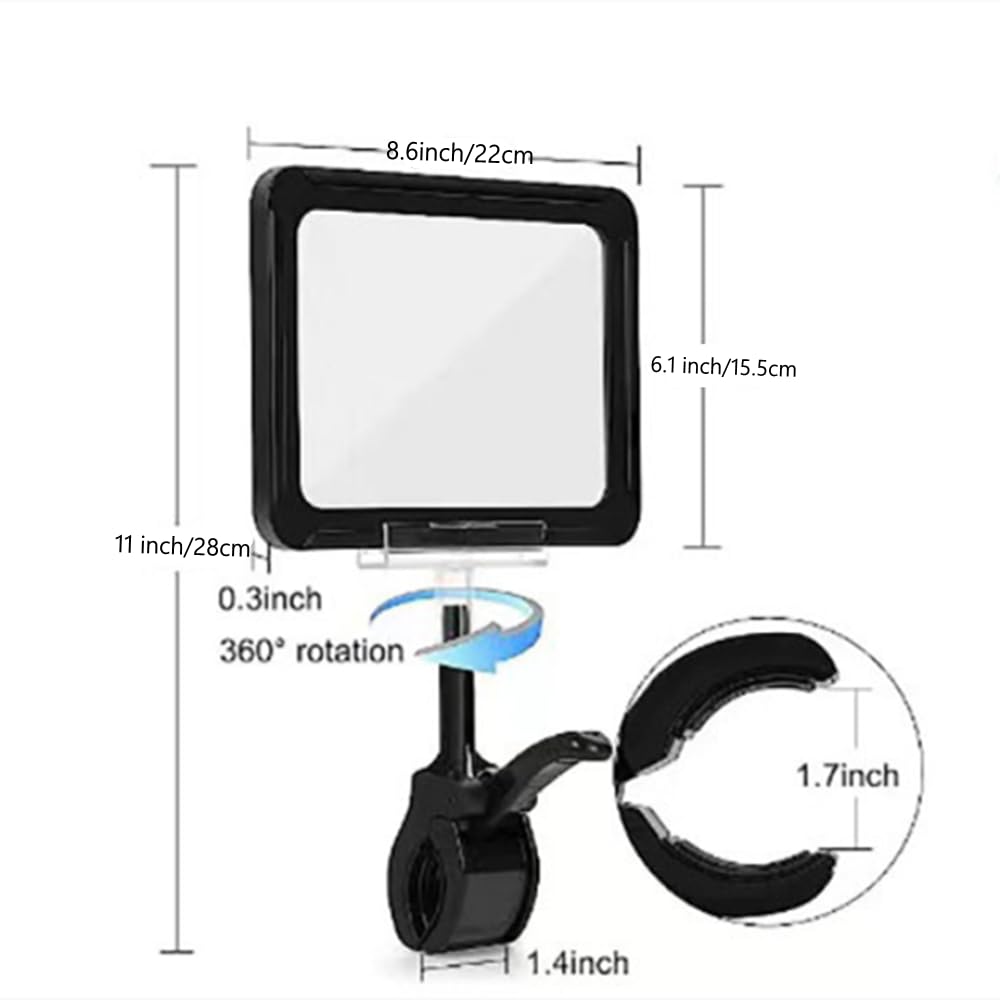 6 pcs Plastic Sign Holder with Clamp,Rotatable Pop Label Clips Retail Merchandise Rack Sign Double Display Clip Sign Holding Clamp for Retail Store Supermarket Exhibition (8.6 x 6.1 inch) - Image 2