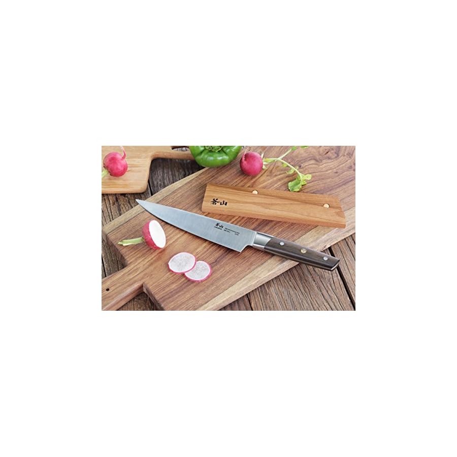 Cangshan R Series 62625 German Steel Forged Chef Knife with Ashwood Sheath, 8-Inch