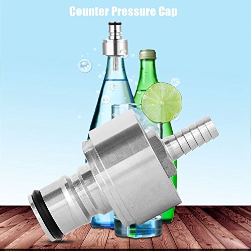 Tappo Carbonatazione per Bottiglia Birra in Acciaio Inossidabile, Adattatore Ricarica compatibile con 6 cm